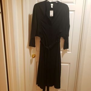 Plus size H&M Black maxi shirtdress, XXL NWT
